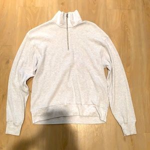 Aritzia 1/4 waffle zip up